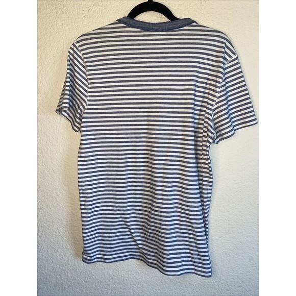 Abercrombie & Fitch henley muscle Mens Shirt M Striped 90s y2k vintage - Picture 6 of 7